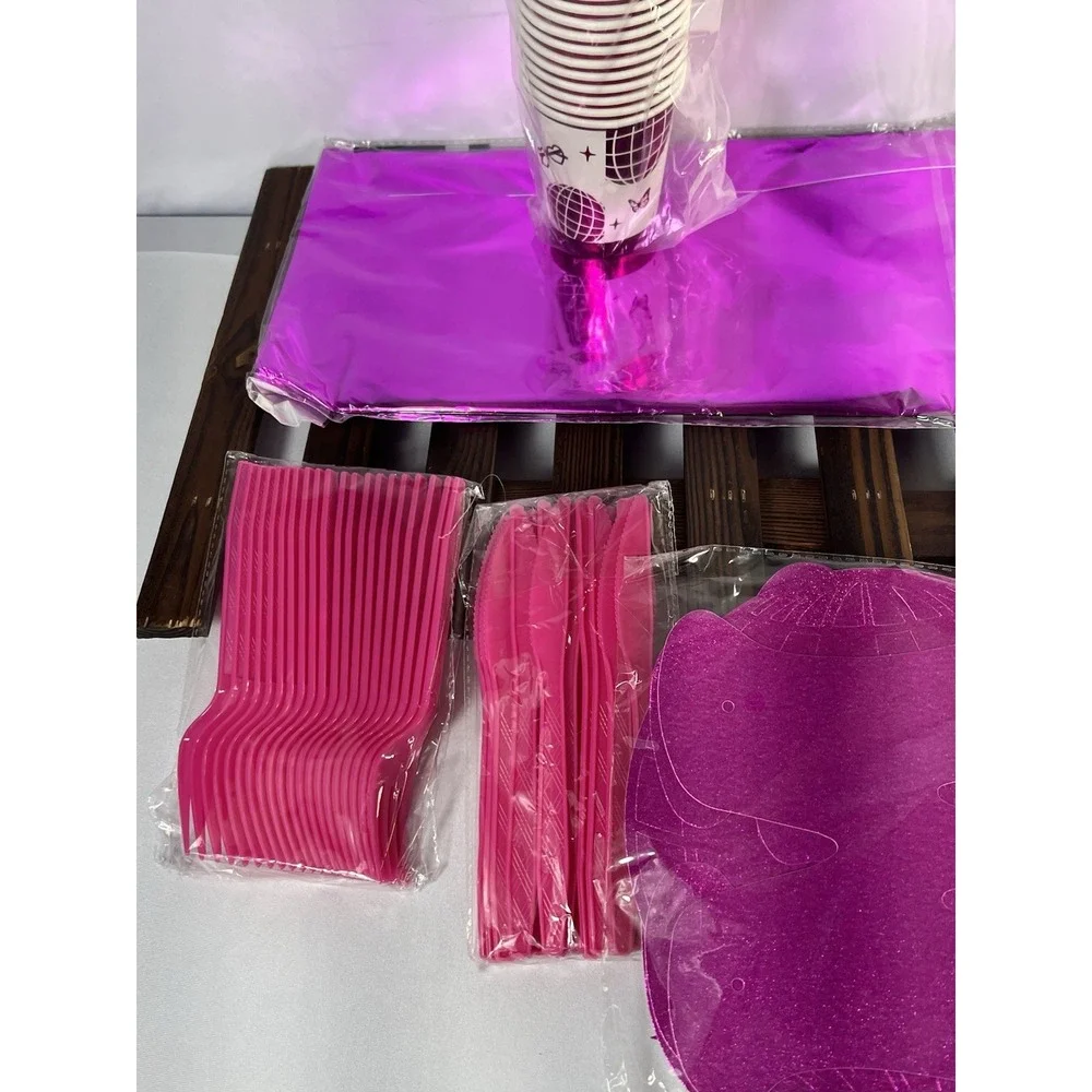 ink Party Supplies Set – Plates,‎ Cups, Napkins, and Utensils (New in Package)
